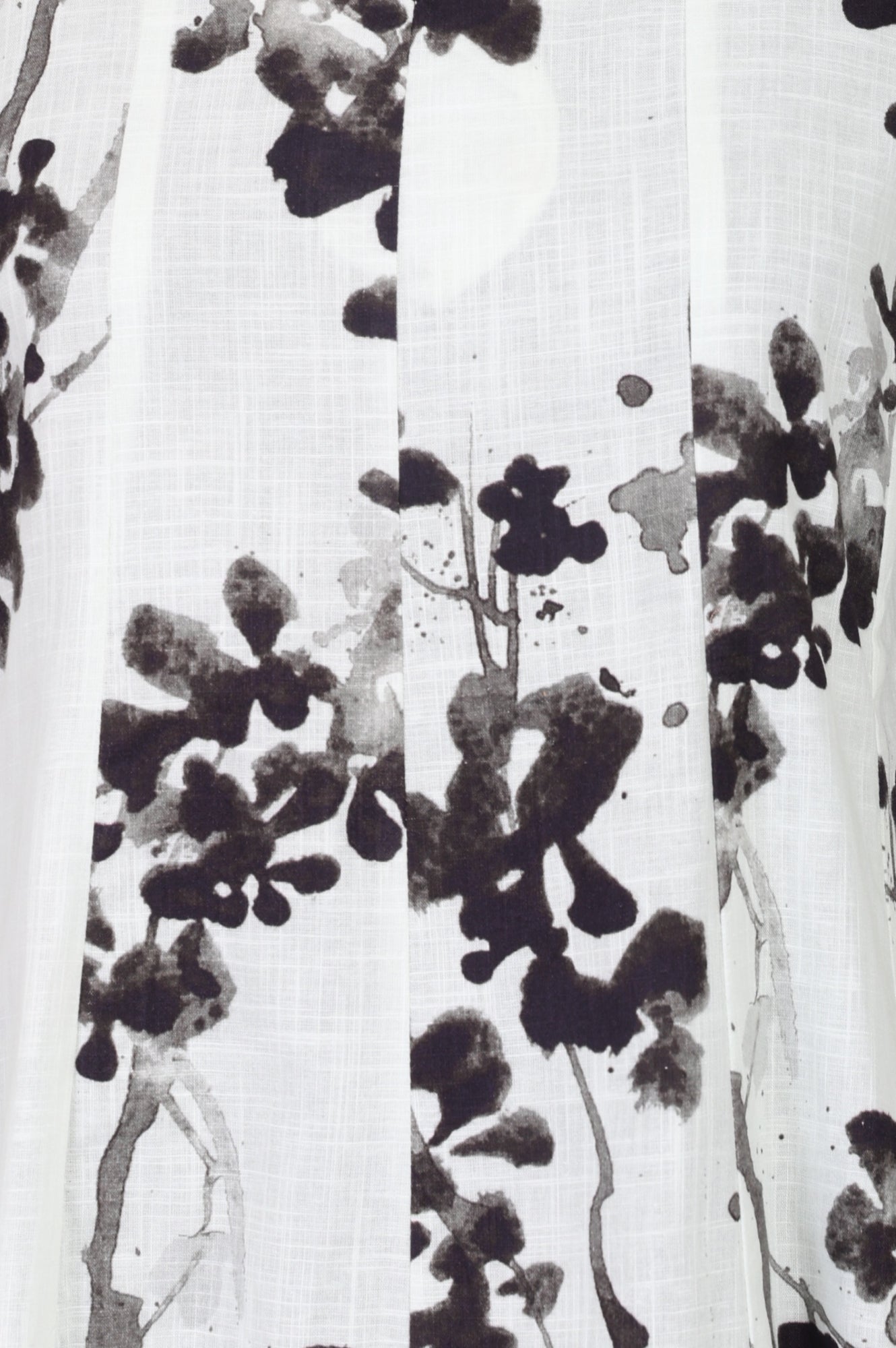 White Floral Printed Pure Cotton Flared Kurta