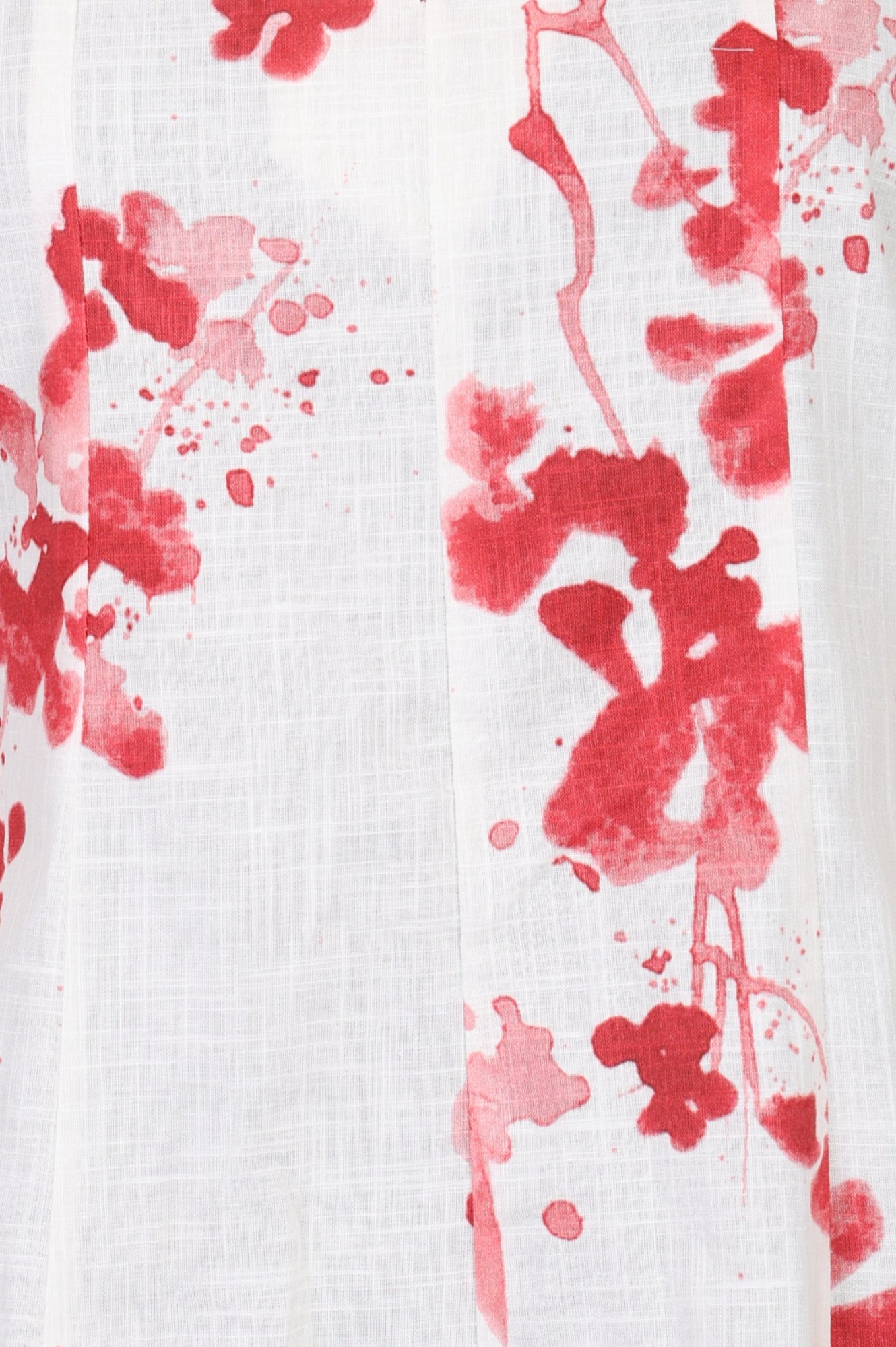 White Floral Printed Pure Cotton Flared Kurta