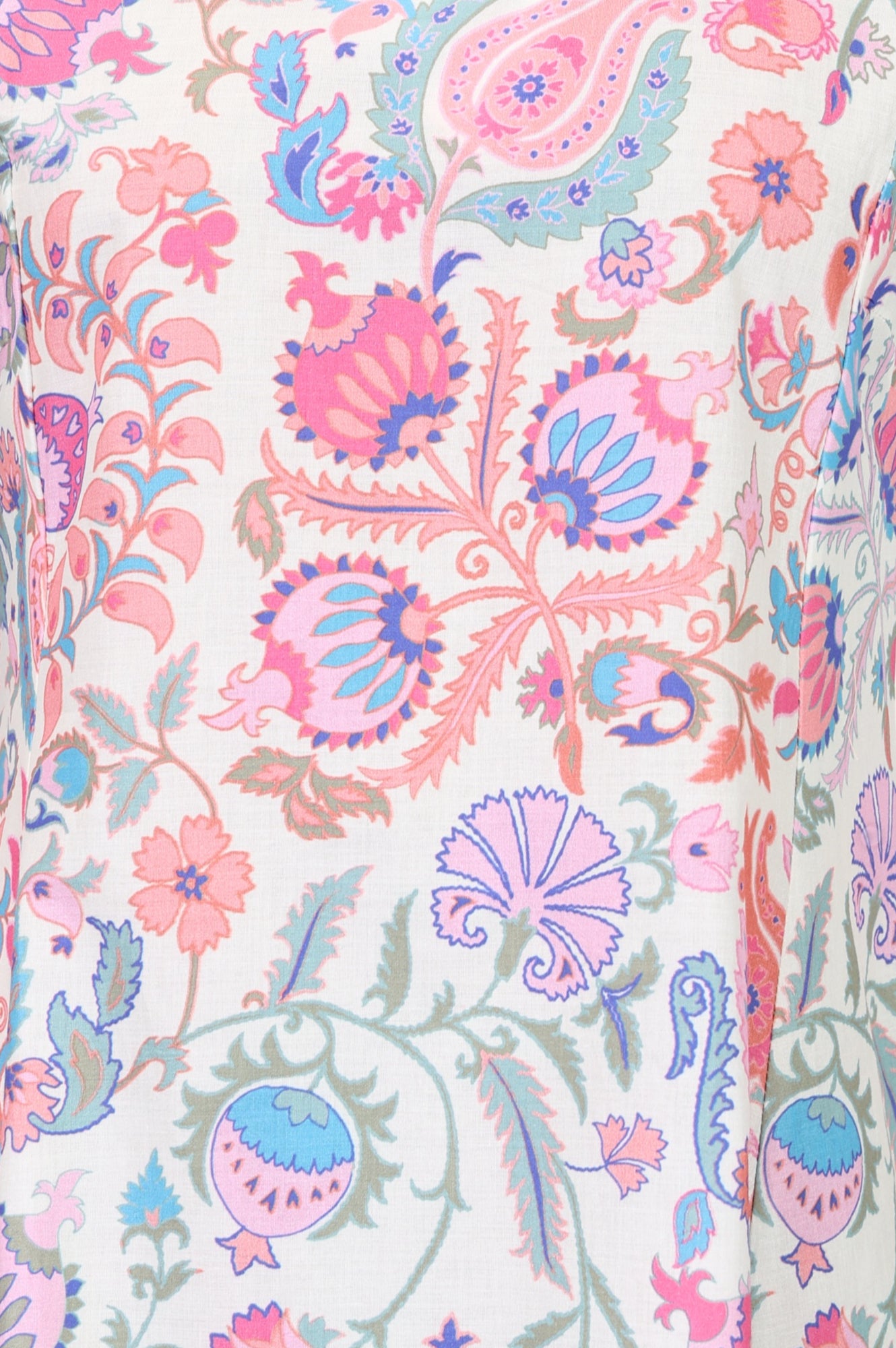White Floral Printed Pure Cotton Straight Kurta