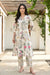 Off White Floral Printed Pure Cotton A-line Kurta