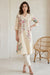 Cream Floral Printed Pure Cotton A-line Kurta