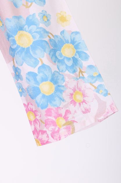 Pink Floral Printed Pure Cotton A-line Kurta