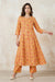 Yellow Floral Printed Pure Cotton Flared Kurta