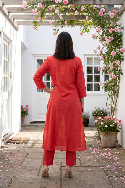 Assorted Solid Faux Chanderi Straight Kurta